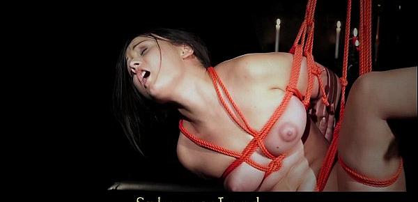 Teen slave well punished and pussy crushed